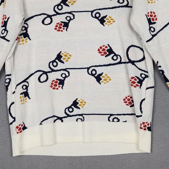 Miller Lite Sweater Mens XL White Christmas Lights Beer Ugly Holiday Pullover - Picture 8 of 11